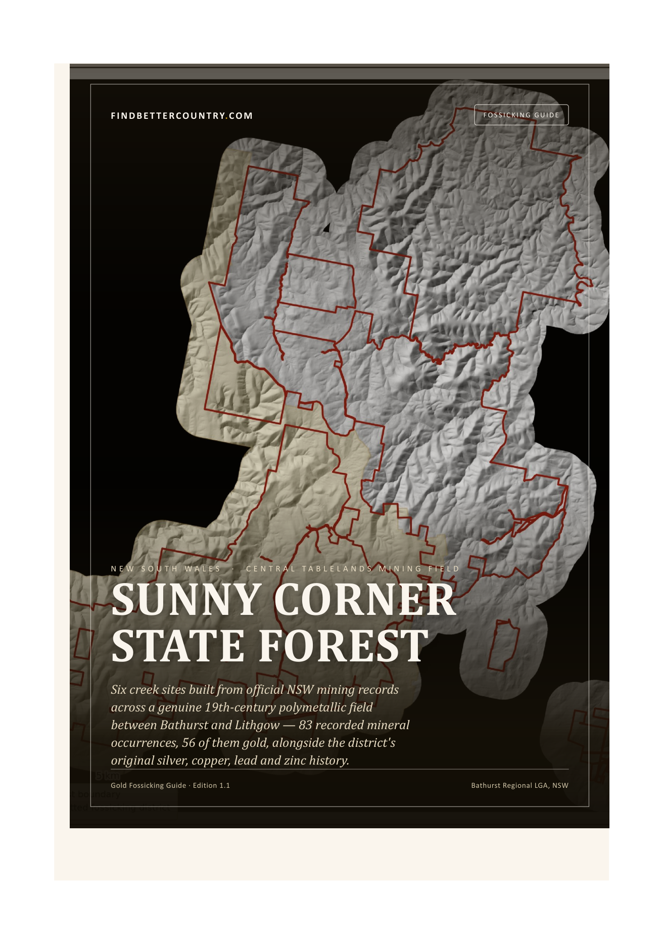 Sunny Corner State Forest — Gold Fossicking Guide — cover