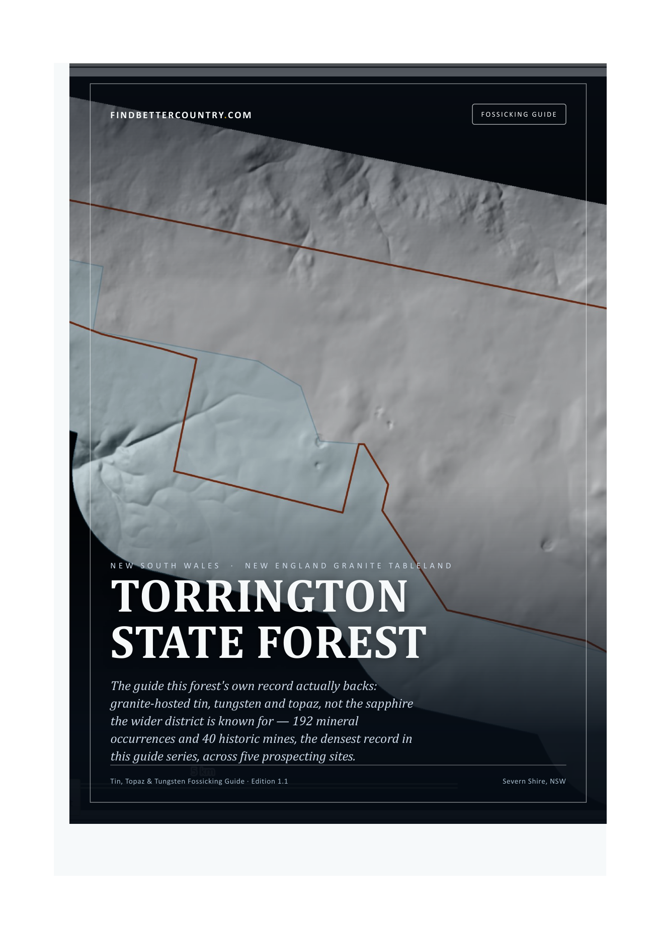 Torrington State Forest — Tin, Topaz & Tungsten Fossicking Guide — cover